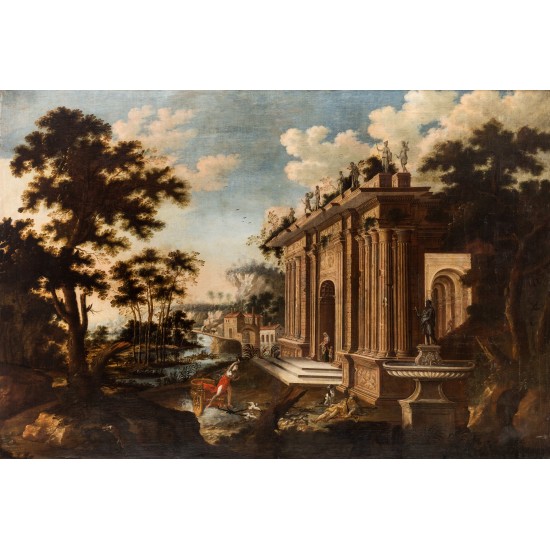 Abraham HONDIUS, 'Architectural Capriccio', oil on canvas