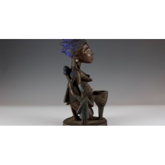 Yoruba Mother and Child Figure