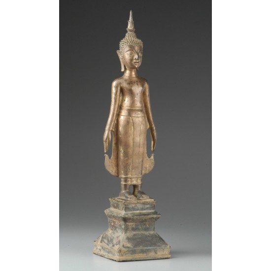 Bronze standing Buddha, Laos, 1827-1893.