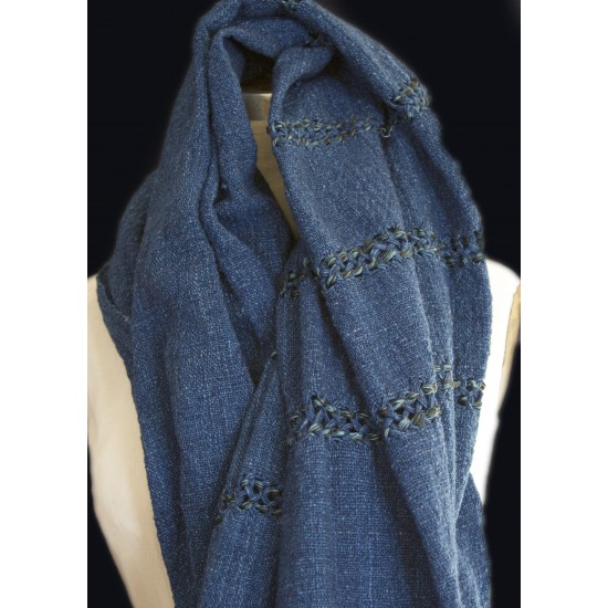 Cotton Indigo Sky Shawl