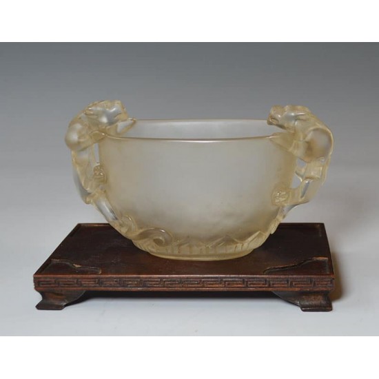 Chinese Antique rock crystal libation cup