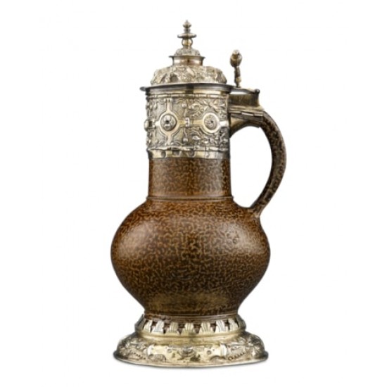 16TH-CENTURY ELIZABETHAN TIGERWARE JUG