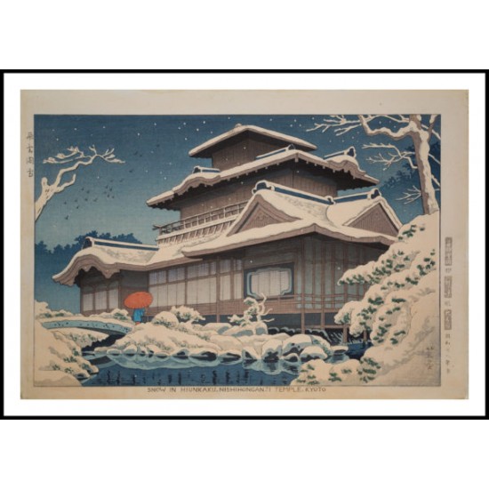 Snow In Hiunkaku, Nishihonganji Temple, Kyoto (C. 1950)