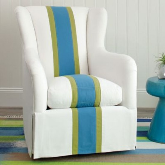 Helene swivel glider - Sunbrella Fabric Stripes