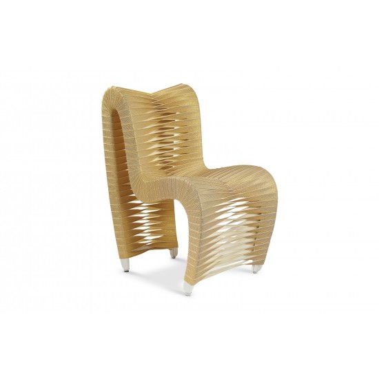 Seat Belt Dining Chair Gold