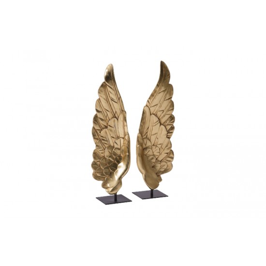 Gold Leaf Wing Table Top Accent Set Of 2