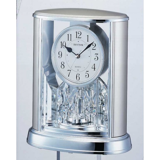 Silver Teardrop-Contemporary Motion clock