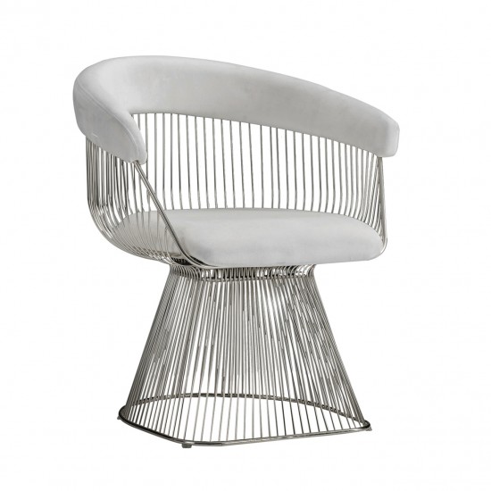 STRAND CHAIR, WHITE/SILVER