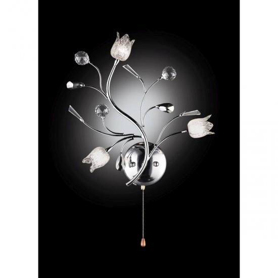 OK-5117S – 17.5?H LILY CRYSTAL COLLECTION SCONCE